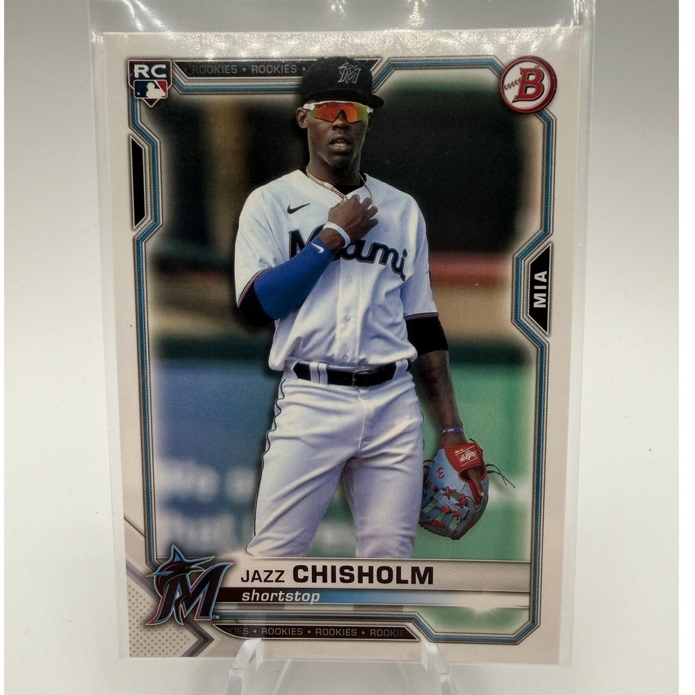 2021 Bowman Chrome Jazz Chisholm Miami Marlins Rookie Card RC #71 Shortstop